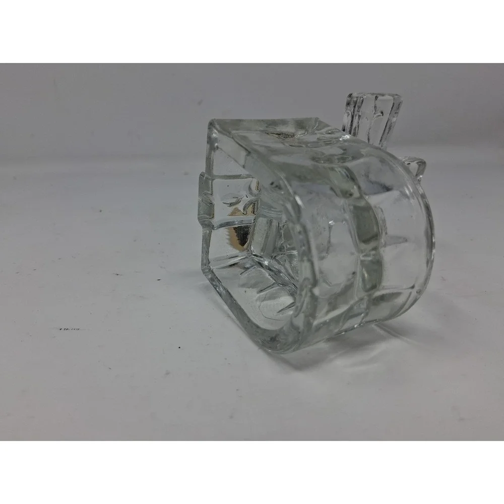 Glass Cross Votive Tea Candle Holder. A